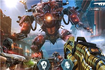Beim Shooter „Shadowgun Legends“ gibt es von allem viel: Waffen, Ausrüstung und Level. Foto: Madfinger Games