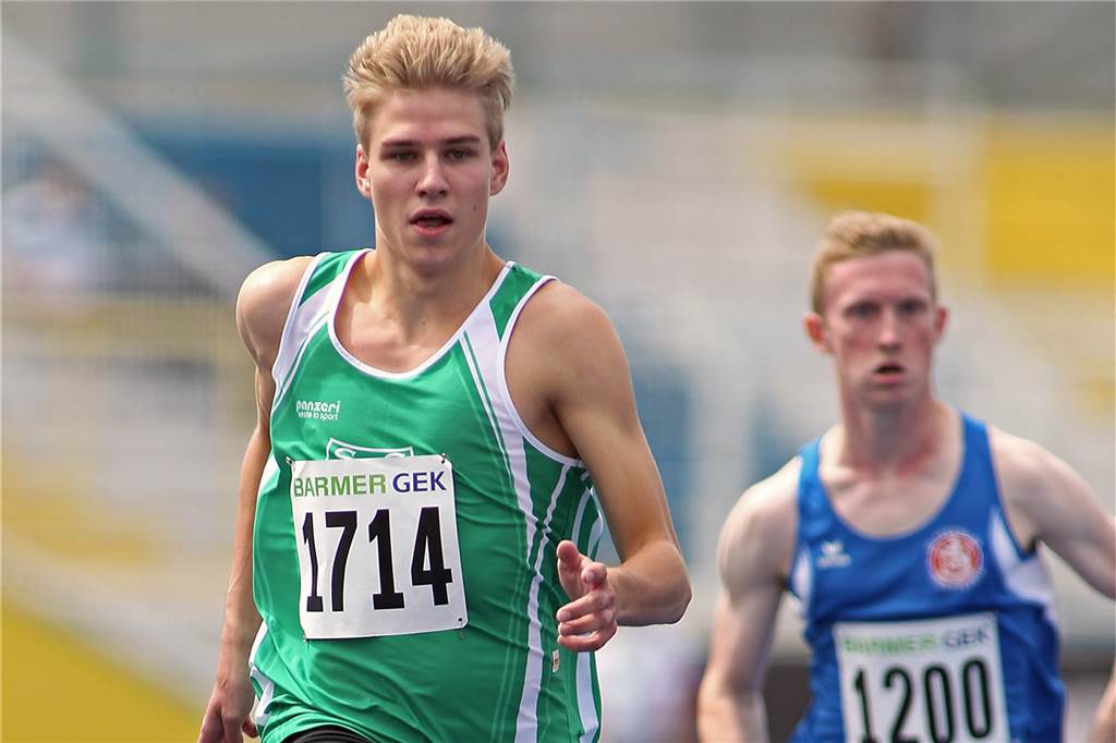 Dieser Fußballer wechselt von der SG Selm zum SuS Olfen Beim SuS Olfen ist Konietzni schon länger Mitglied - allerdings bei den Leichtathleten. Dieses Bild stammt aus dem Jahr 2015.