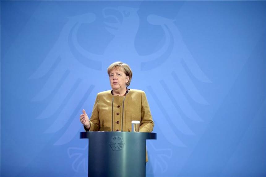 Merkel fordert verschärfte Maßnahmen: „Vierte Welle trifft unser Land mit voller Wucht“ Beratungen mit Ministerpräsidenten «überfällig»: Angela Merkel.