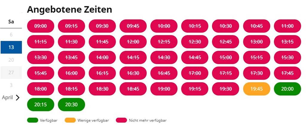 Click&Meet bei Ikea: Der Samstag ist jetzt schon ganz ausgebucht Bereits am Donnerstagmorgen waren kaum noch Zeitfenster für eine Shopping-Tour bei Ikea verfügbar.