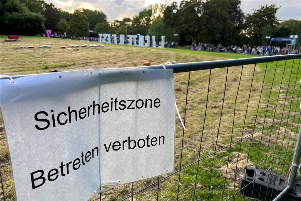 Betreten verboten: Hier wird das Feuerwerk für Kinder gezündet.