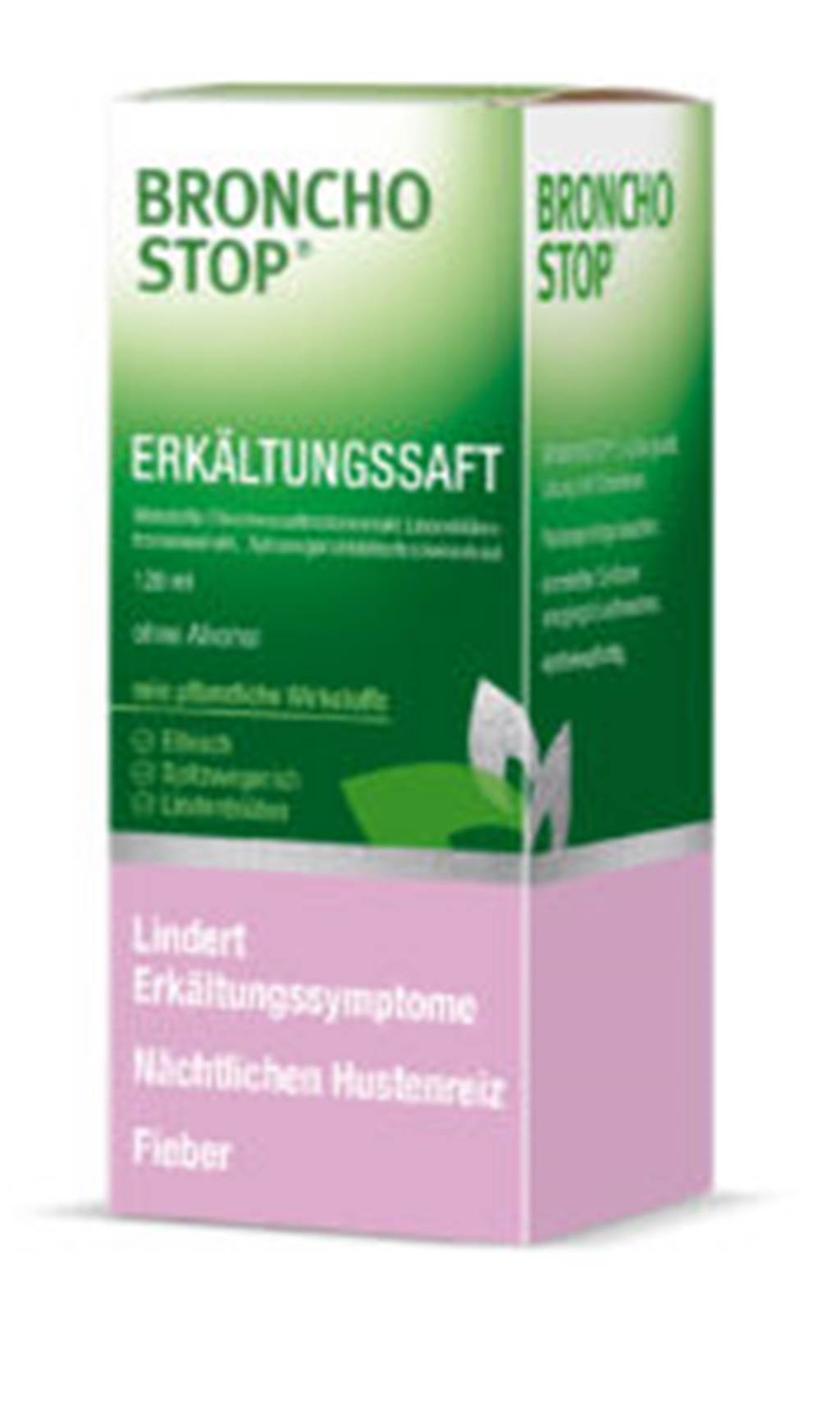 Eine Packung Bronchostop-Erkältungssaft
