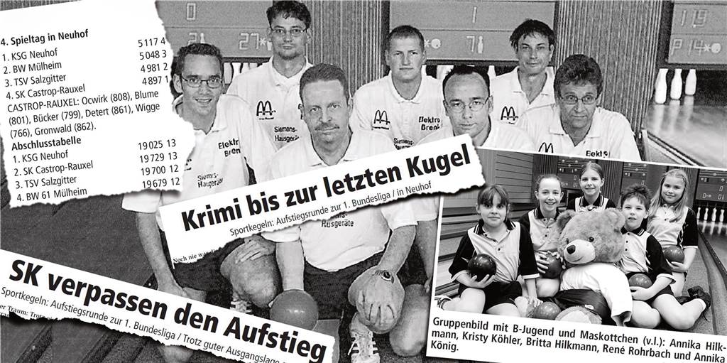 Die 1. Liga war für die Sportkegler Castrop-Rauxel 2003 zum Greifen nah Die 1. Liga war für die Sportkegler Castrop-Rauxel 2003 zum Greifen nah