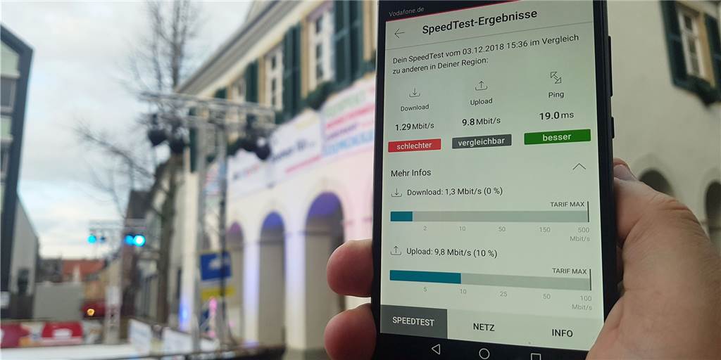 Vodafone-Kunden surfen in der Innenstadt besonders langsam Vodafone-Kunden surfen in der Innenstadt besonders langsam