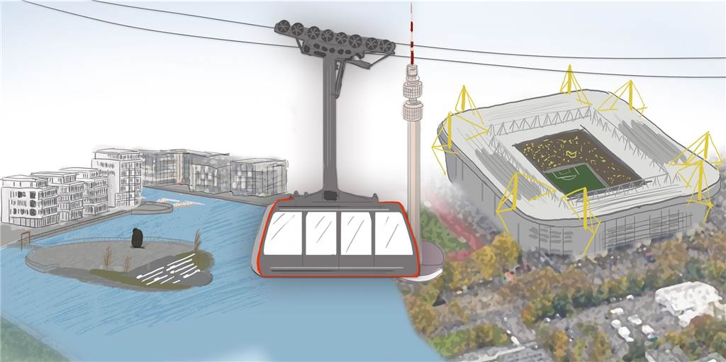 Eine Seilbahn sollte Dortmunds Lösung bei der Verkehrswende sein Eine Seilbahn sollte Dortmunds Lösung bei der Verkehrswende sein