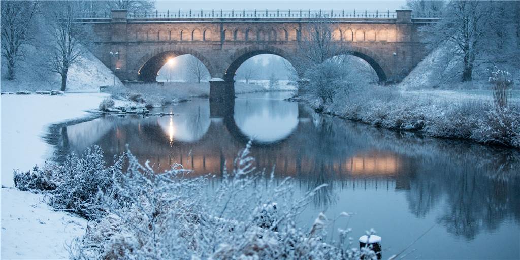 Wenn eine Stadt in Schnee getaucht ist: Das Winterwetter in Olfen