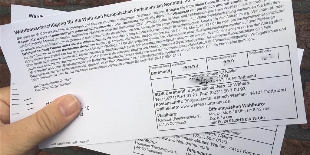 Viele Dortmunder noch ohne Wahlbenachrichtigung für die Europawahl Viele Dortmunder noch ohne Wahlbenachrichtigung für die Europawahl
