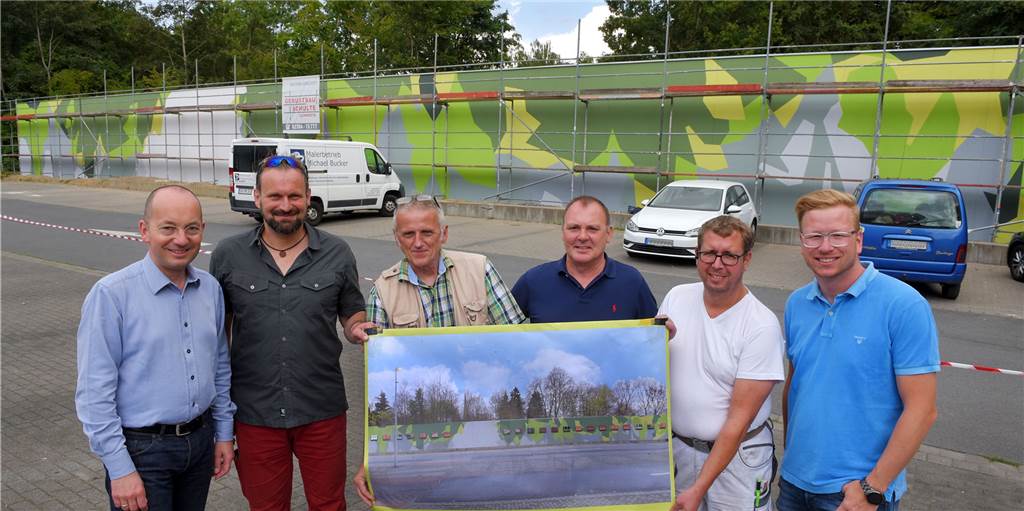 Neue Schallschutzwand an der Rohrmeisterei nimmt Form und Farbe an Neue Schallschutzwand an der Rohrmeisterei nimmt Form und Farbe an