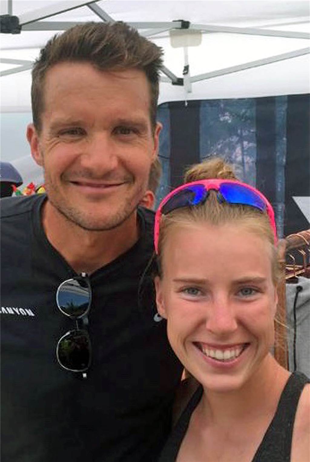 Ein Foto mit Olympiasieger Jan Frodeno nach Katharina Krügers erfolgreicher Premiere Ein Foto mit Olympiasieger Jan Frodeno nach Katharina Krügers erfolgreicher Premiere