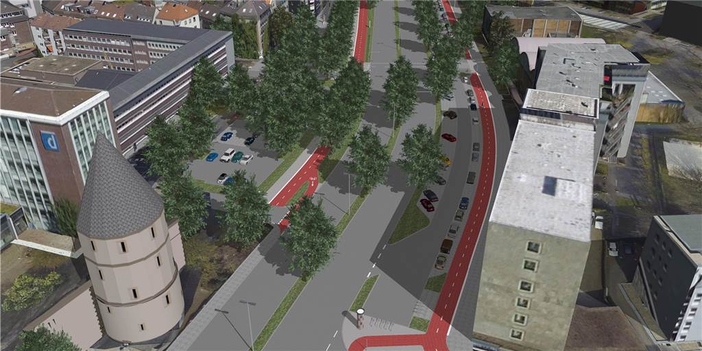 Super-Radwege auf dem Wall geplant - Parkplätze sollen weichen