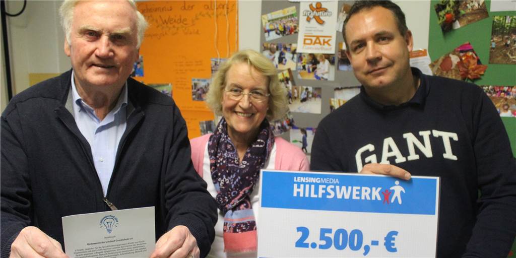 Schubert-Grundschule erhält 2500 Euro vom Lensing Media Hilfswerk