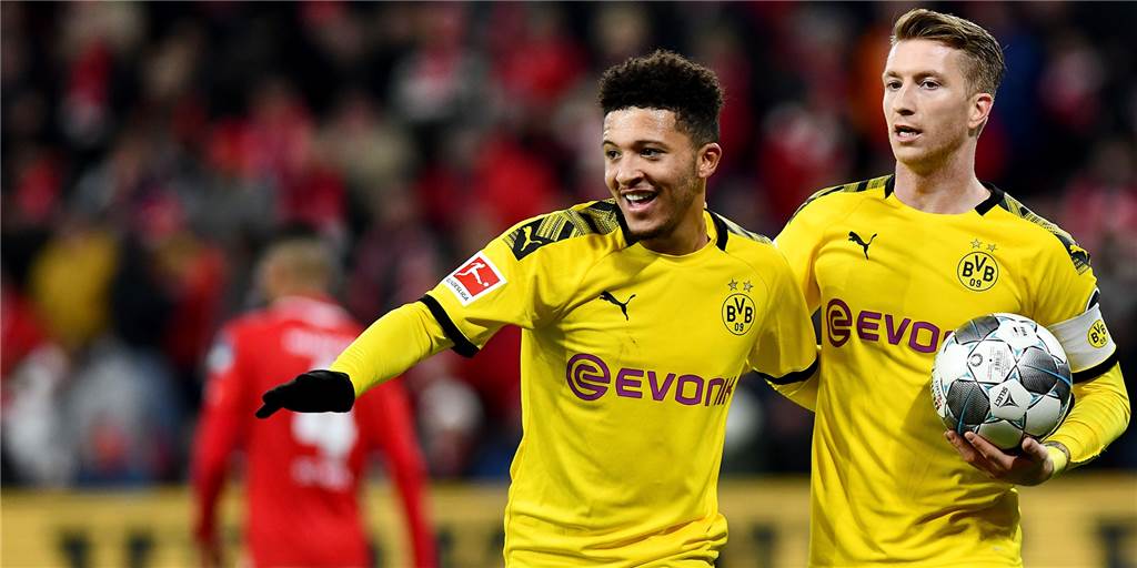 Doppeltes Jubiläum für BVB-Kapitän Reus - Sancho ist Dortmunds Glücksbringer Doppeltes Jubiläum für BVB-Kapitän Reus - Sancho ist Dortmunds Glücksbringer