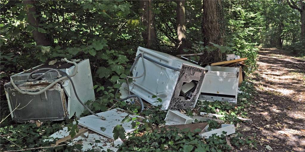 Wilde Müllkippen in Lünen: 30 Prozent Steigerung im vergangenen Jahr Illegal entsorgter Müll, wie hier in den Lippeauen an der Stadtgrenze zu Bergkamen im August 2018, verursacht immer mehr Aufwand und Kosten für die WBL. Die Rechnung zahlen am Ende alle Lüner Bürger.