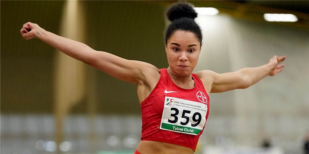 Tabea Christ meldet sich mit NRW-Titel im Weitsprung zurück Tabea Christ meldet sich mit NRW-Titel im Weitsprung zurück