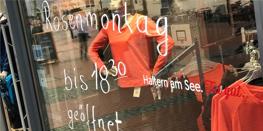 Viele Halterner Geschäfte haben am Rosenmontag geöffnet.