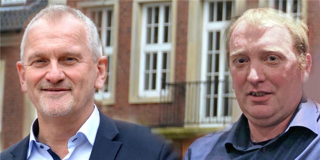 Klaus Pries’ Überraschungskandidatur für Bürgermeisterwahl wirft viele Fragen auf Werden bei der Bürgermeisterwahl im September zwei CDU-Mitglieder gegeneinander antreten? Links auf der Fotomontage Günter Wewers, rechts Klaus Pries.