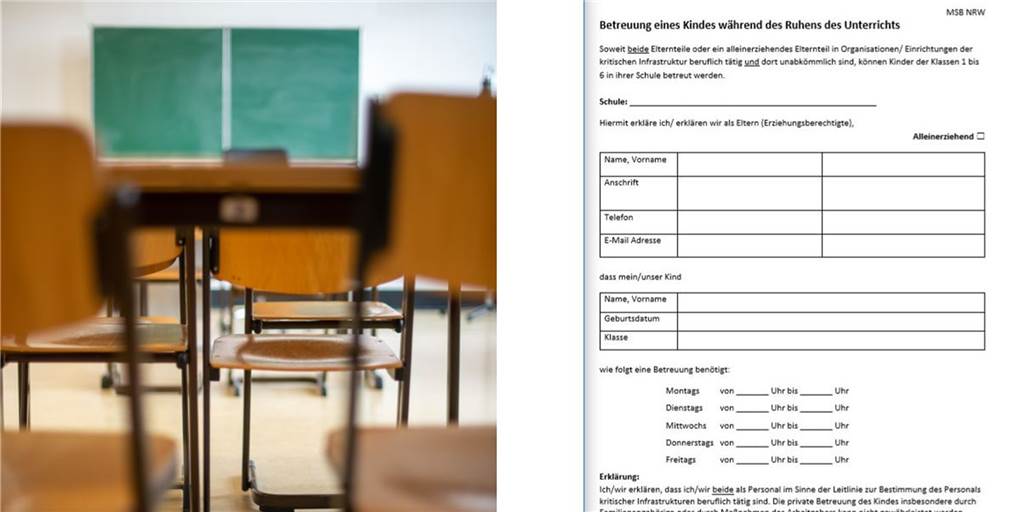Strikte Regeln für Notfallbetreuung an Schulen – Eltern müssen zwei Formulare vorlegen Strikte Regeln für Notfallbetreuung an Schulen – Eltern müssen zwei Formulare vorlegen