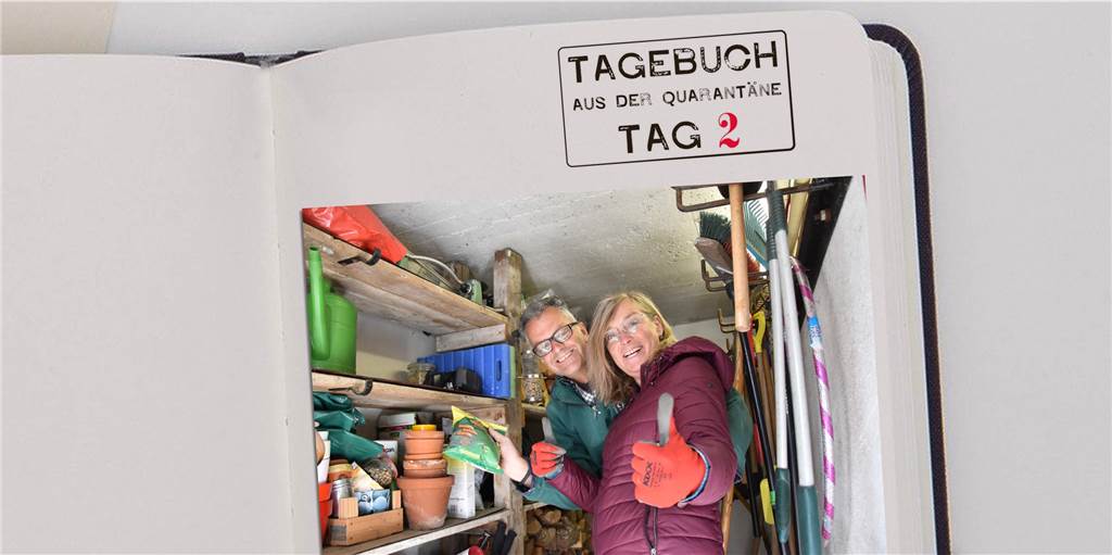 Ein Dortmunder Quarantäne-Tagebuch - Tag 2: „Wie kommen wir an Brot?“ Tag 2 im Dortmunder Quarantäne-Tagebuch: Die Stimmung ist noch gut: So ordentlich war die Garage die letzten zehn Jahre nicht!