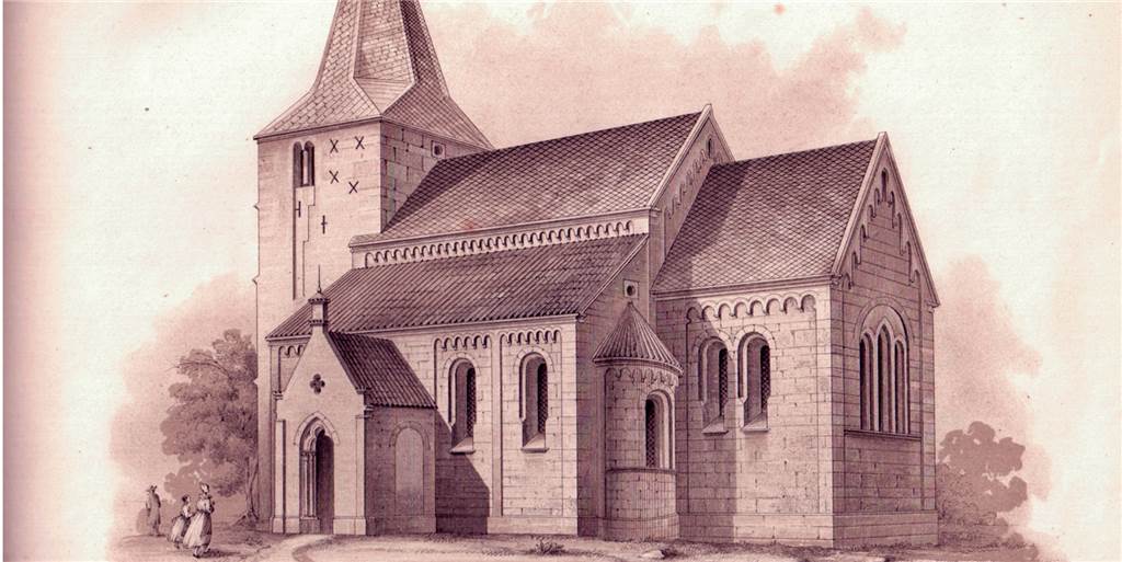 Als die Kirche St. Brigida in Legden nur einen Turm hatte Die Kirche St. Brigida gesehen von Süden-Osten aus zeigt sehr schön das Südportal mit dem Paradies.
