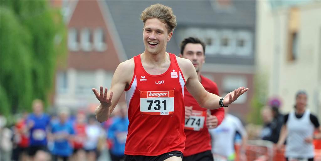 Steven Orlowski: Von der Topform in die Zwangspause Steven Orlowski, hier beim Stadtlohner Citylauf, lässt sich von der Corona-Krise nicht entmutigen.