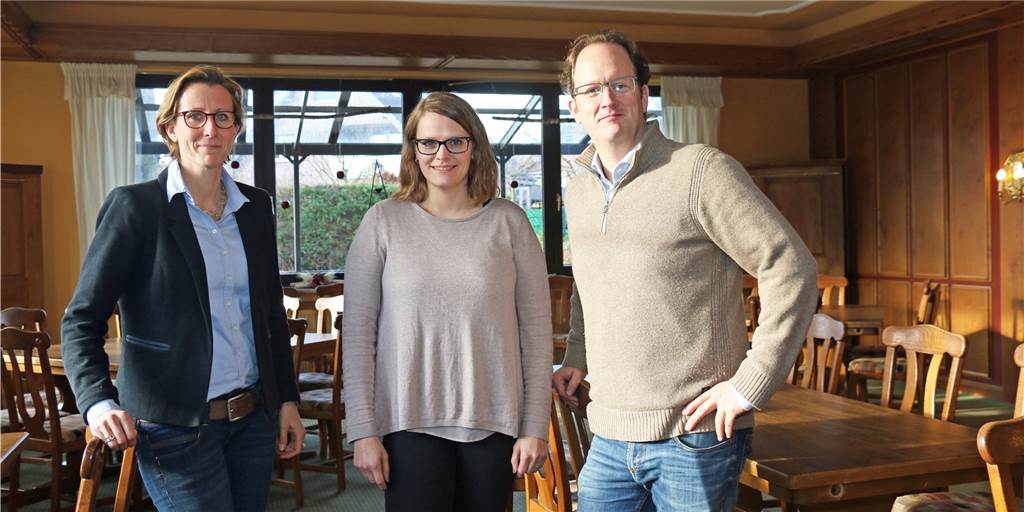 Hotel Wolfsjäger in Herbern: Wenige Wochen nach Hotelübernahme kam Corona Thorsten (r.) und Claudia Bleckmann (l.) führen das Hotel Wolfsjäger in Herbern seit Mitte Januar. Die Vorgängerin Teresa Bock, geborene Hammwöhner, hatte den Betrieb in vierter Generation an die neuen Eigentümer übergeben.