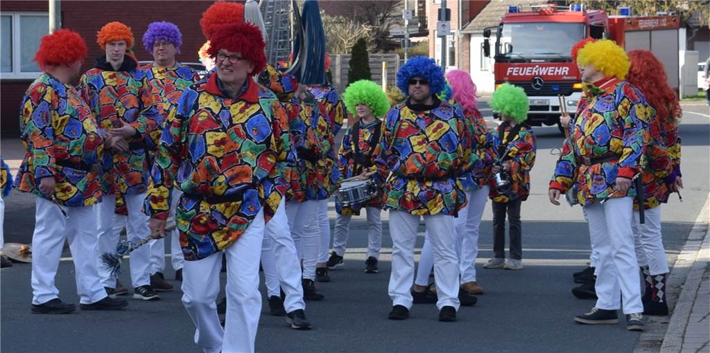 Der Spielmannszug Westfalenklang aus Hullern beim Kinderkarneval im vergangenen Jahr. Jetzt sind bis auf weiteres alle Proben und Auftritte abgesagt.