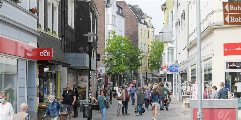 Belebte Innenstadt am Samstag in Schwerte – trotz Corona-Beschränkung