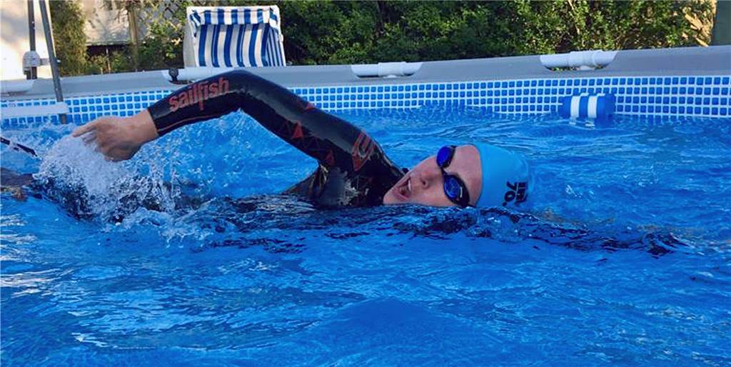Keine Wettkämpfe, stattdessen schwimmt Katharina Krüger auf der Stelle Keine Wettkämpfe, stattdessen schwimmt Katharina Krüger auf der Stelle