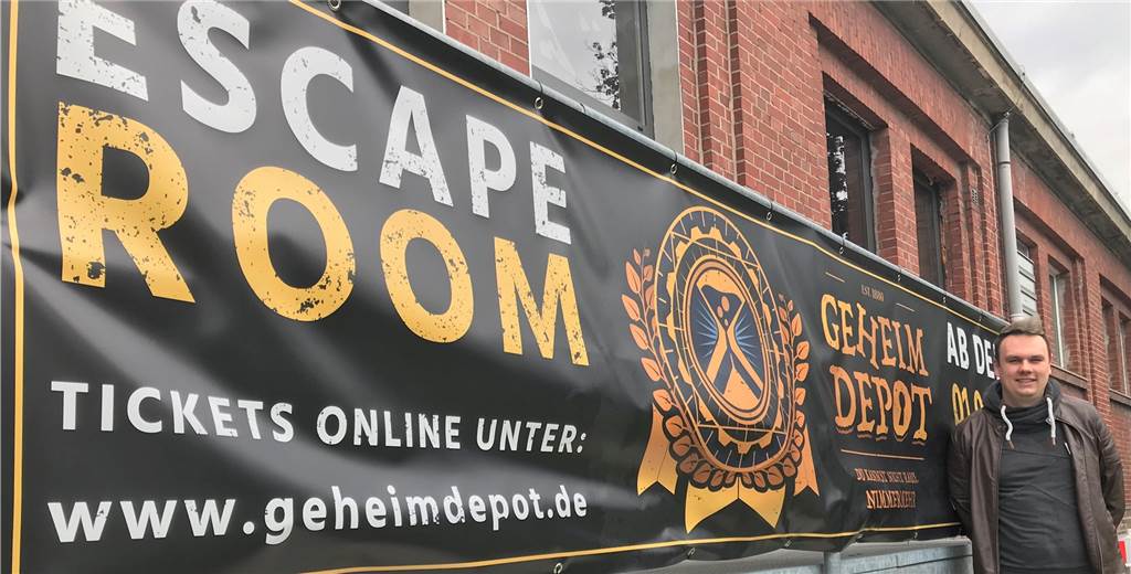 Mysteriös-unterhaltsam: Größter Escape Room in NRW wird neu eröffnet Niclas Holtrup wird bis zum Herbst die beiden Schauplätze seines Escape Rooms namens "Geheimdepot" eröffnen.