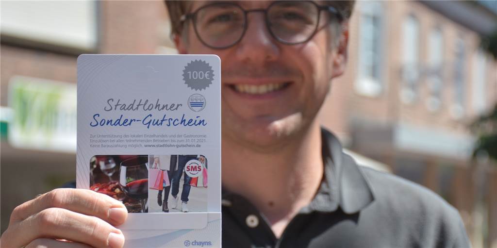 Subventionierter Stadtlohn-Gutschein bald auch für Auswärtige erhältlich Der subventionierte Stadtlohn-Gutschein ist ab dem 13. Juli auch für Auswärtige erhältlich.