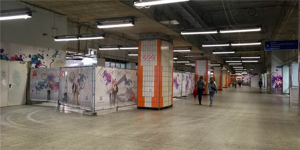 Baustelle an der U-Bahn-Station Dortmund Hauptbahnhof