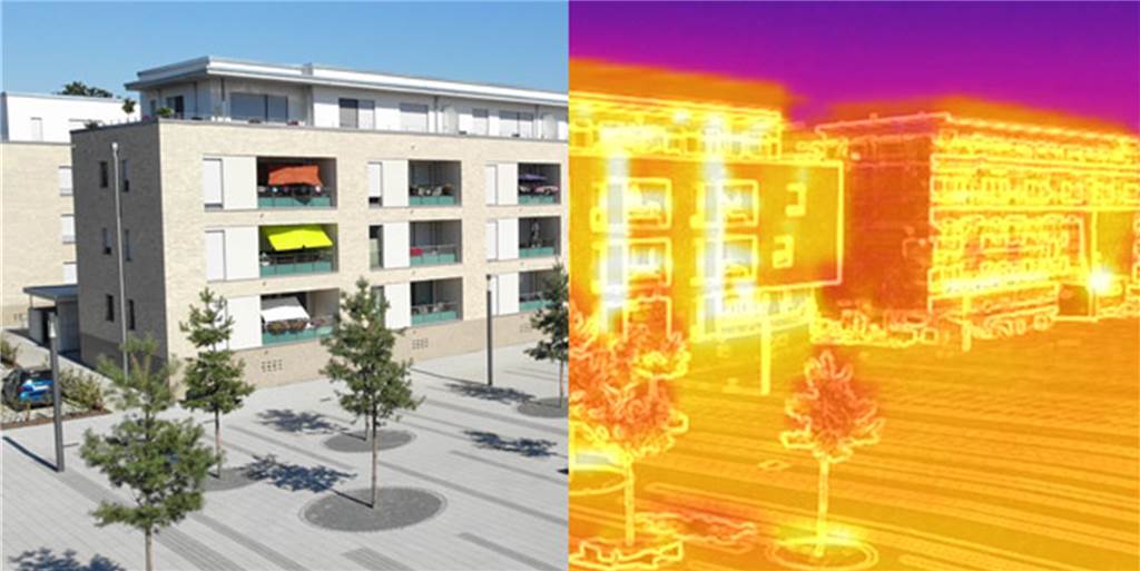 Hitze in Selm ist extrem: Wärmebilder zeigen 60 Grad und mehr Das Wärmebild zeigt, wie heiß es auf dem Campus Süd sein kann. 60 Grad und mehr.