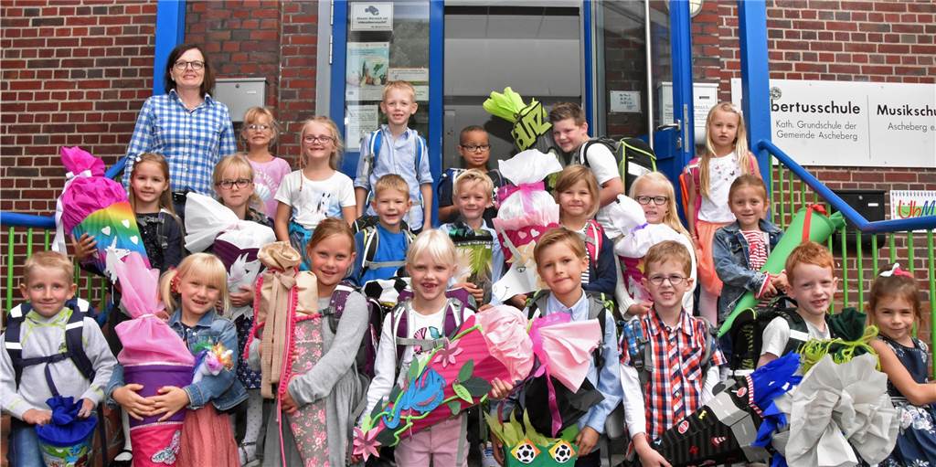 Einschulung in der Marienschule Herbern findet an zwei Tagen statt Das Klassenfoto, dass bei Einschulungen üblich ist, wird es an der Lambertusschule nicht geben.