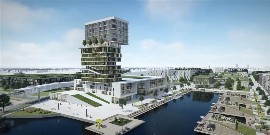 So schön soll Dortmunds modernstes Stadtquartier „Smart Rhino“ werden Herzstück des neuen Stadtviertels Smart Rhino soll der vertikal begrünte Rhino Tower werden.