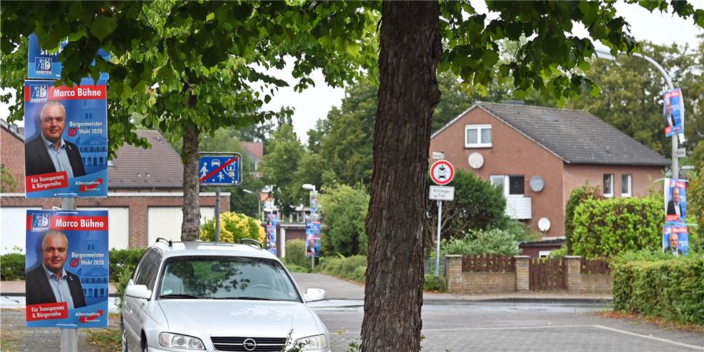 AfD pflastert Straße am Haus des Bürgermeisters mit Plakaten zu Insgesamt 24 Wahlplakate hat die Dorstener AfD im direkten Umfeld des Wohnhauses von Tobias Stockhoff aufgehängt.