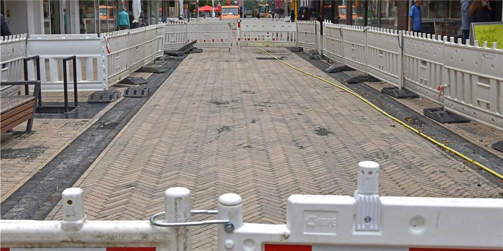 Dorstens Fußgängerzone wird drei Monate früher fertig als geplant Recklinghäuser Str. Innenstadt Bauarbeiten.