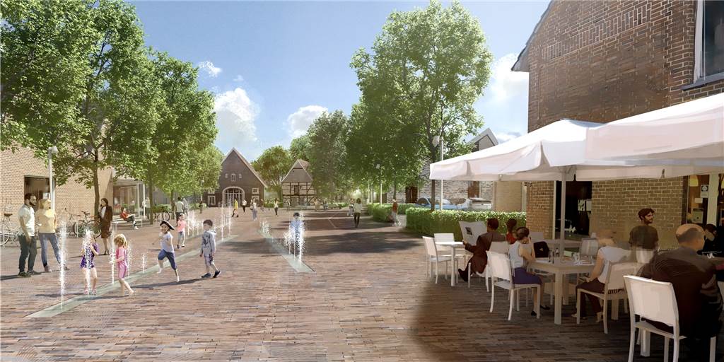 Weniger Bäume, mehr Parkraum - Bürger ändern Pläne für Eschenplatz Etwa so soll der neue Eschenplatz in Ascheberg nach der Umgestaltung aussehen.