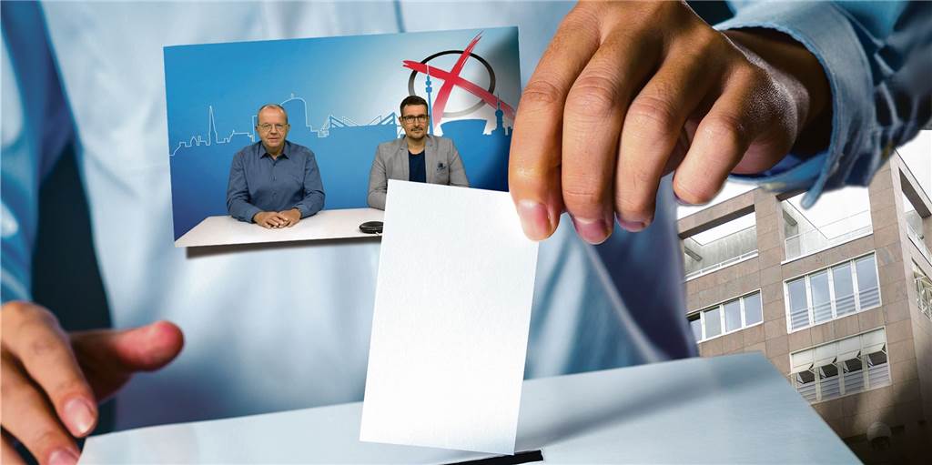 Re-Live: Die RN-Wahlarena zur Kommunalwahl im Videostream Ulrich Breulmann und Christian Gerstenberger (v.l.) führen durch die Live-Sendung zum Wahlabend.