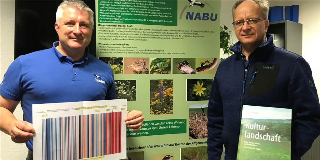 Der Umgang mit öffentlichen Grünflächen in Ahaus wandelt sich Armin Siemes (r.), hier mit Nabu-Koordinator Herbert Moritz, ist Nabu-Ansprechpartner in Ahaus.