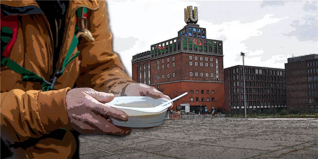 Wohnungslose vor dem Dortmunder U: Eine mutige Entscheidung Vor dem Dortmunder U soll ein fester Aufenthaltsort für wohnungslose Menschen entstehen.