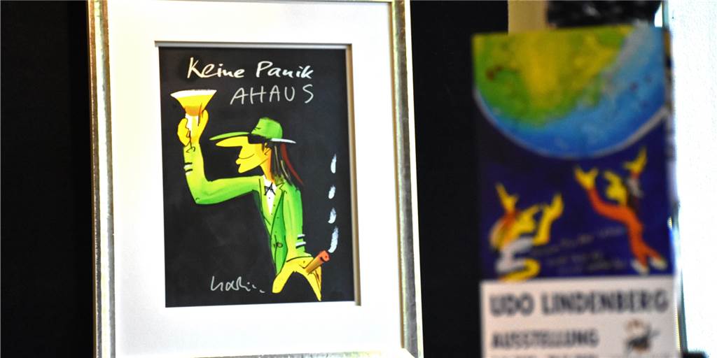 Udo Lindenbergs Kunstwerke können bald in Ahaus bestaunt werden "Keine Panik Ahaus" trägt das Kunstwerk von Udo Lindenberg als Titel und passt damit perfekt in die Zeit.