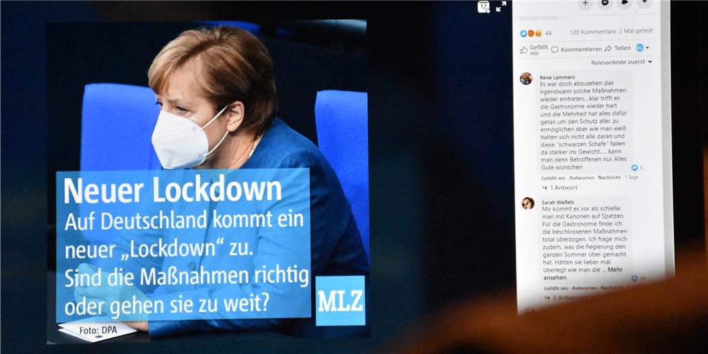 Reaktionen auf Corona-Beschränkungen: viel Verständnis, aber auch Kritik Die Reaktionen in den sozialen Medien auf die neuen Corona-Maßnahmen fielen höchst unterschiedlich aus.