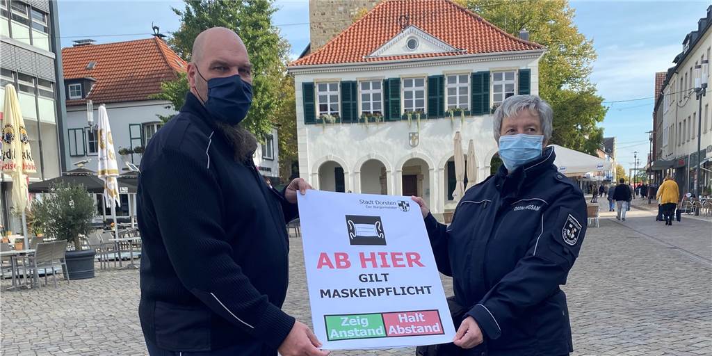 Erstmals nach Monaten drohen in Dorsten wieder Corona-Bußgelder Verstöße gegen die Corona-Schutzverordnung wurden in Dorsten monatelang nicht mit Bußgeldern geahndet. Plakate und Ansprachen des Kommunalen Ordnungsdienstes verfehlen ihre Wirkung offenbar nicht.