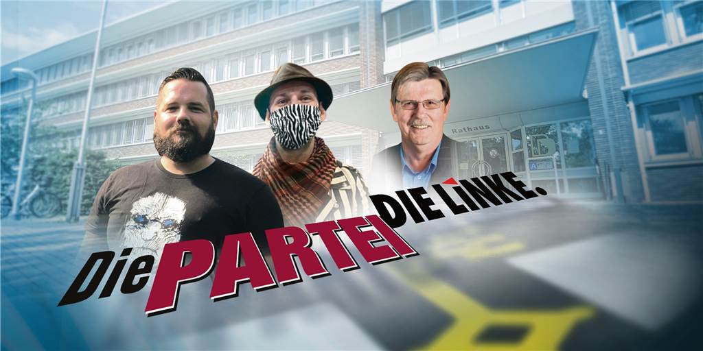 Die PARTEI und Die Linke: Wie ernst ist es dem neuen Ratsbündnis in Dorsten? Machen in Dorsten gemeinsam Politik (v.l.): Simon Rodriguez Garcia, Manuel Seth (Die PARTEI) und Wilhelm Zachraj (Die Linke).