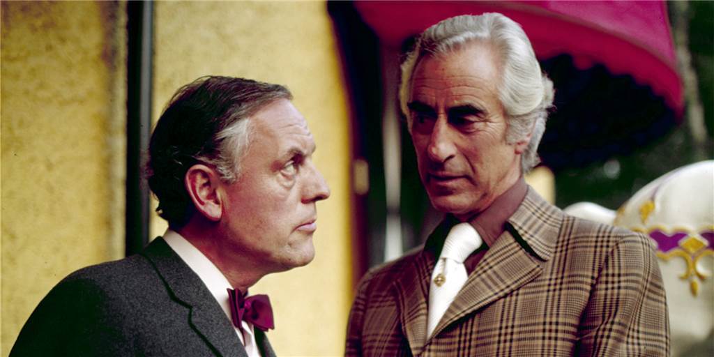 Entdeckt: In einer Tatort-Folge spielt Castrop-Rauxel die Hauptrolle Kommissar Konrad (Klaus Höhne, l.) und Herr Zink (Ferdy Mayne) im Tatort „Der Fall Geisterbahn“, der 1971 in Castrop-Rauxel gedreht worden ist.