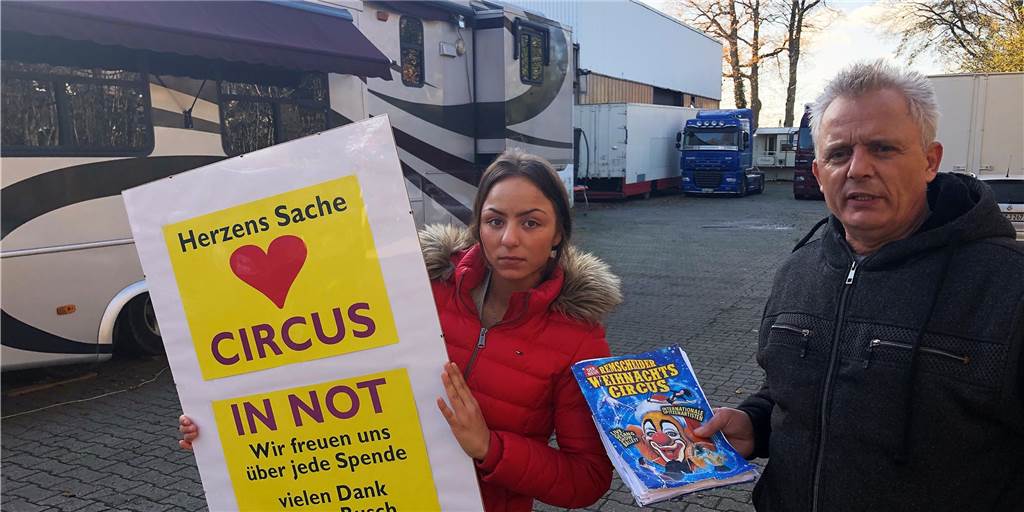 Corona: Zirkusfamilie in verzweifelter Lage bittet um Hilfe In verzweifelter Lage sind Talina und Hardy Scholl sowie die Familienmitglieder des Circus Busch, der derzeit in Schermbeck gestrandet ist.