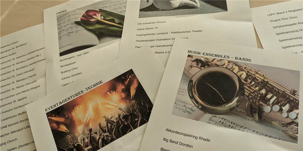 Dorstener spenden schon fast 1000 Euro für die lokale Kulturszene In der Stadtinfo liegen Listen mit Dorstener Kultur-Aktiven aus.