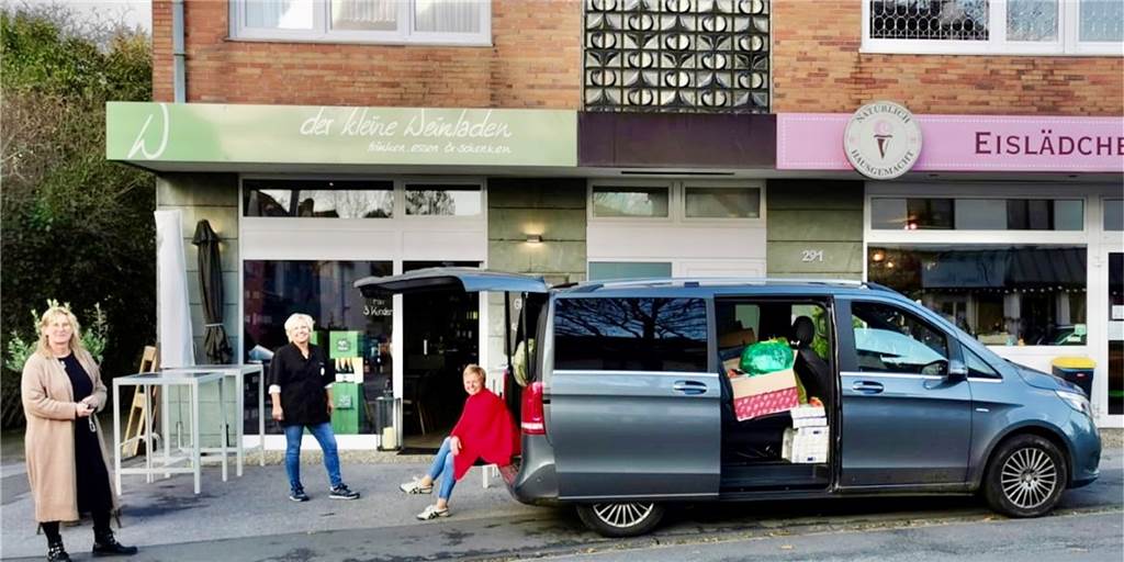 Spendensammlung für Obdachlose in Dortmund – Hilfe ist dringend nötig Im kleinen Weinladen können die Spenden für das Gast-Haus abgegeben werden.