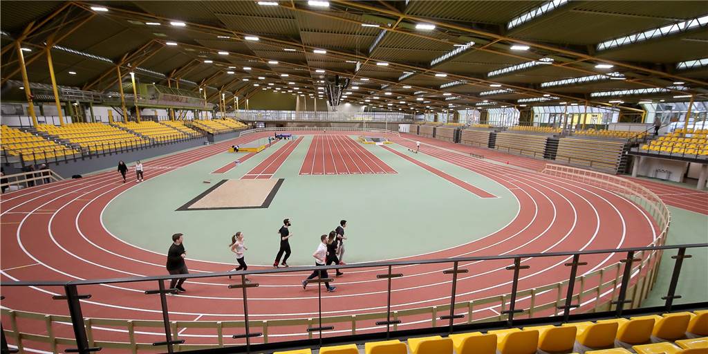 Von wegen Sport-Lockdown: In der Helmut-Körnig-Halle wird weiter fleißig trainiert Von wegen Sport-Lockdown: In der Helmut-Körnig-Halle wird weiter fleißig trainiert