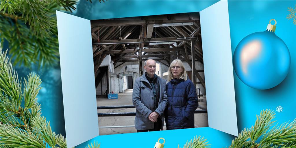 Der Schnaps für unter Tage: Im Speicher der Kornbrennerei Schulte-Rauxel Konrad Hirschmann und Karin Ahlrichs auf dem alten Kornspeicher